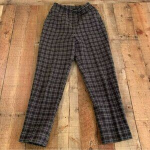 Pendleton mens vintage wool slacks in black and gray plaid